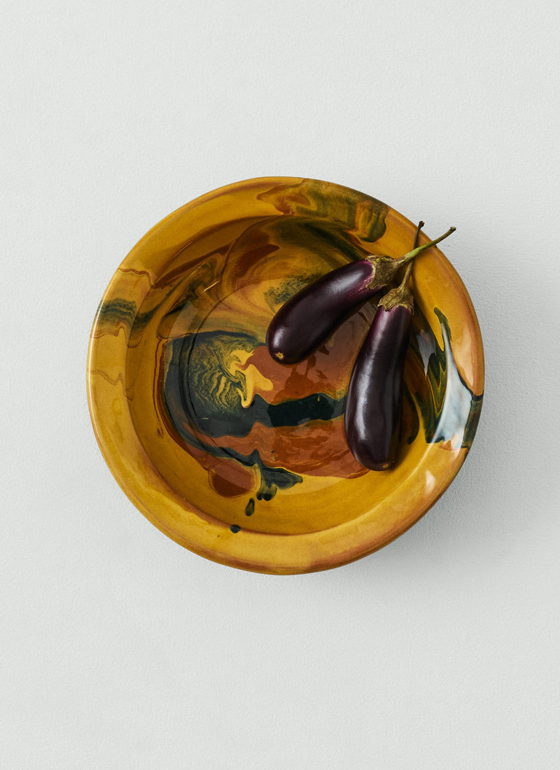 Poterie Barbotine Marbled Deep Bowl | Honey