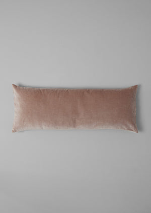 Velvet Bolster Cushion | Hellebore/Natural