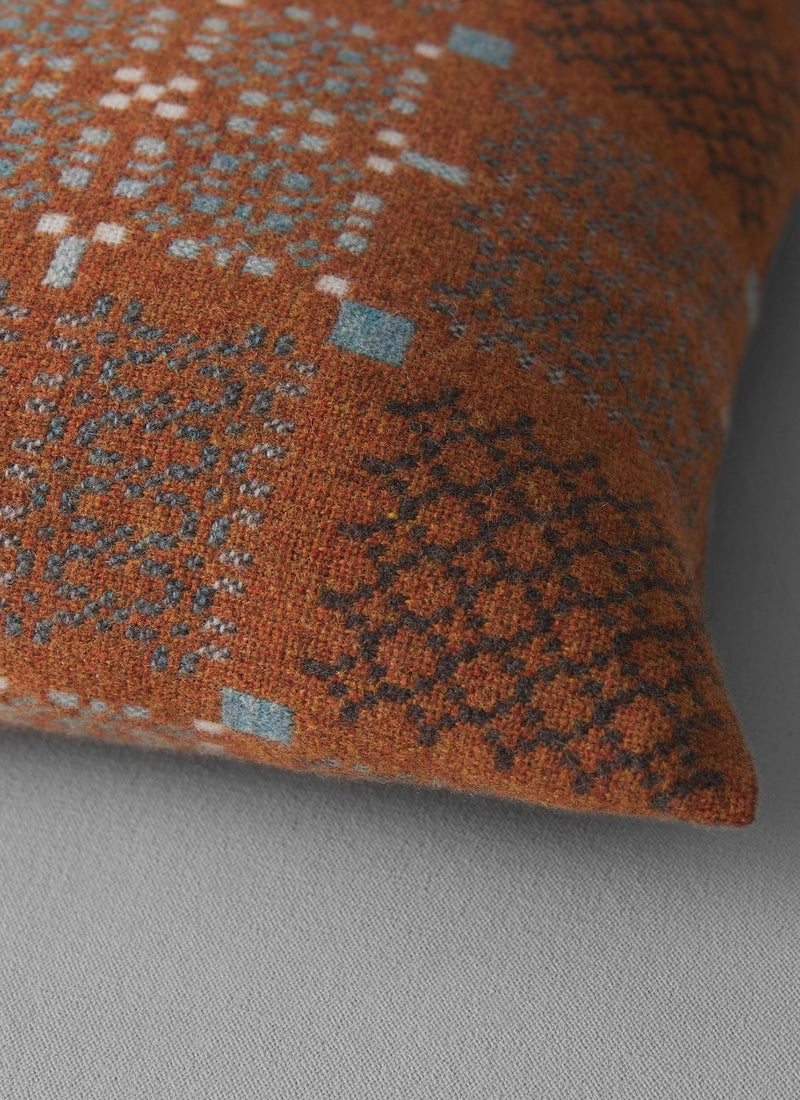 Melin Tregwynt Cushion Cover | Rust/Topaz