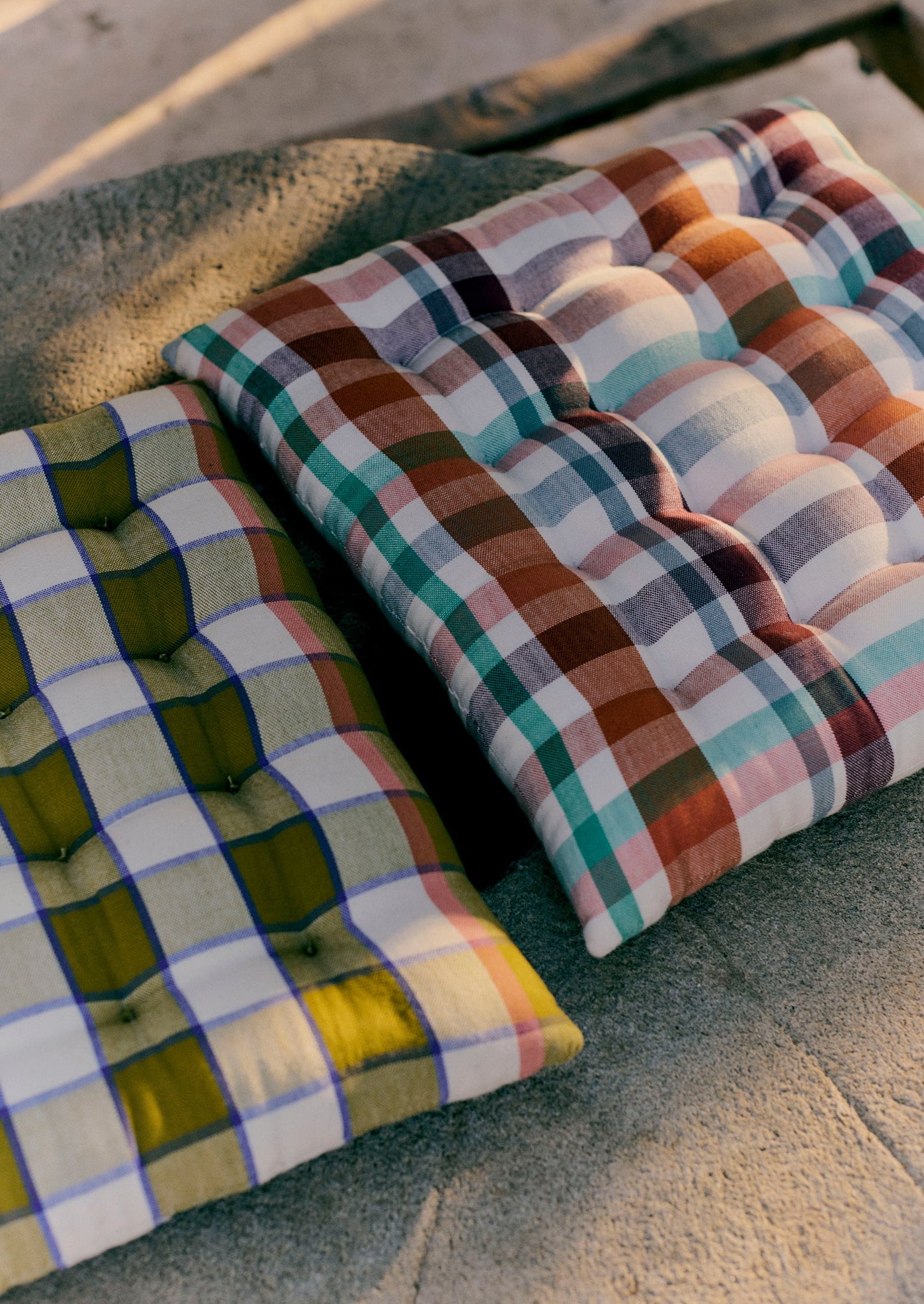 Fiesta Check Chair Cushion | Spice Multi