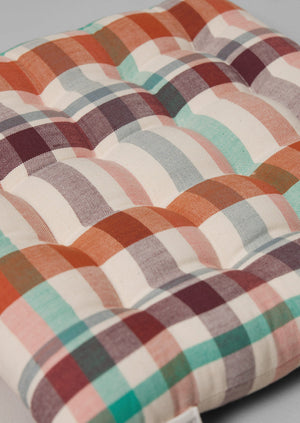 Fiesta Check Chair Cushion | Spice Multi