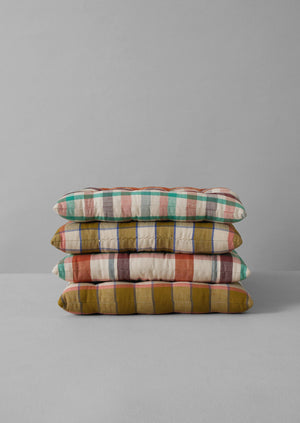 Fiesta Check Chair Cushion | Spice Multi