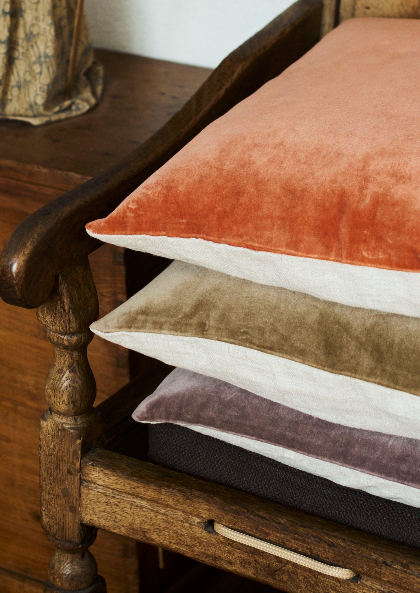 Square Velvet Cushion Cover | Nutmeg