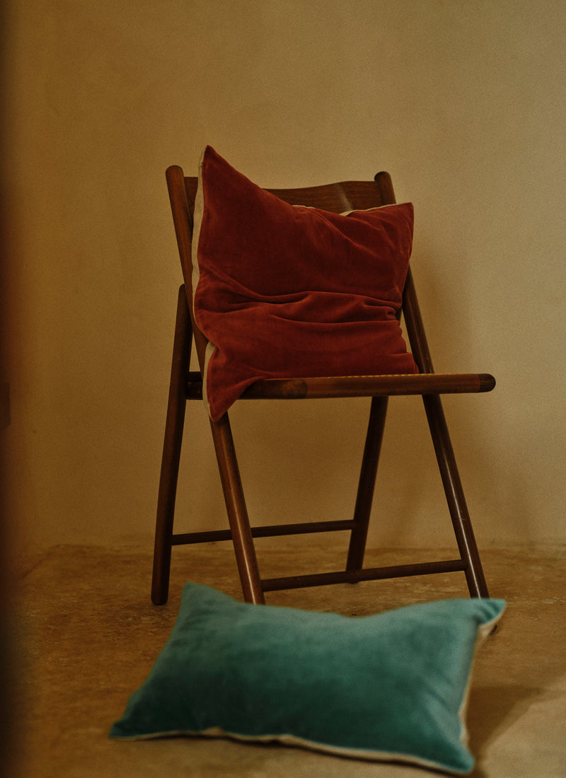 Square Velvet Cushion Cover | Raspberry