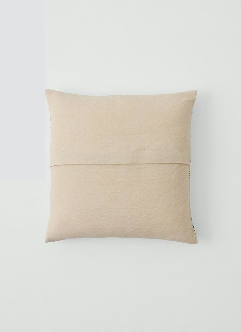 Tea Towel Check Patchwork Cushion Cover | Ecru/Multi