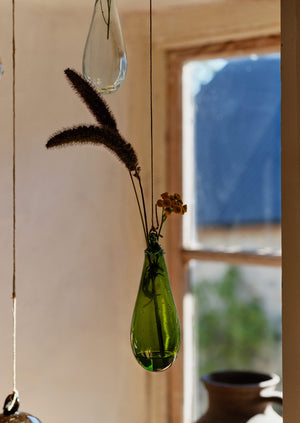 Teardrop Hanging Vase | Olive
