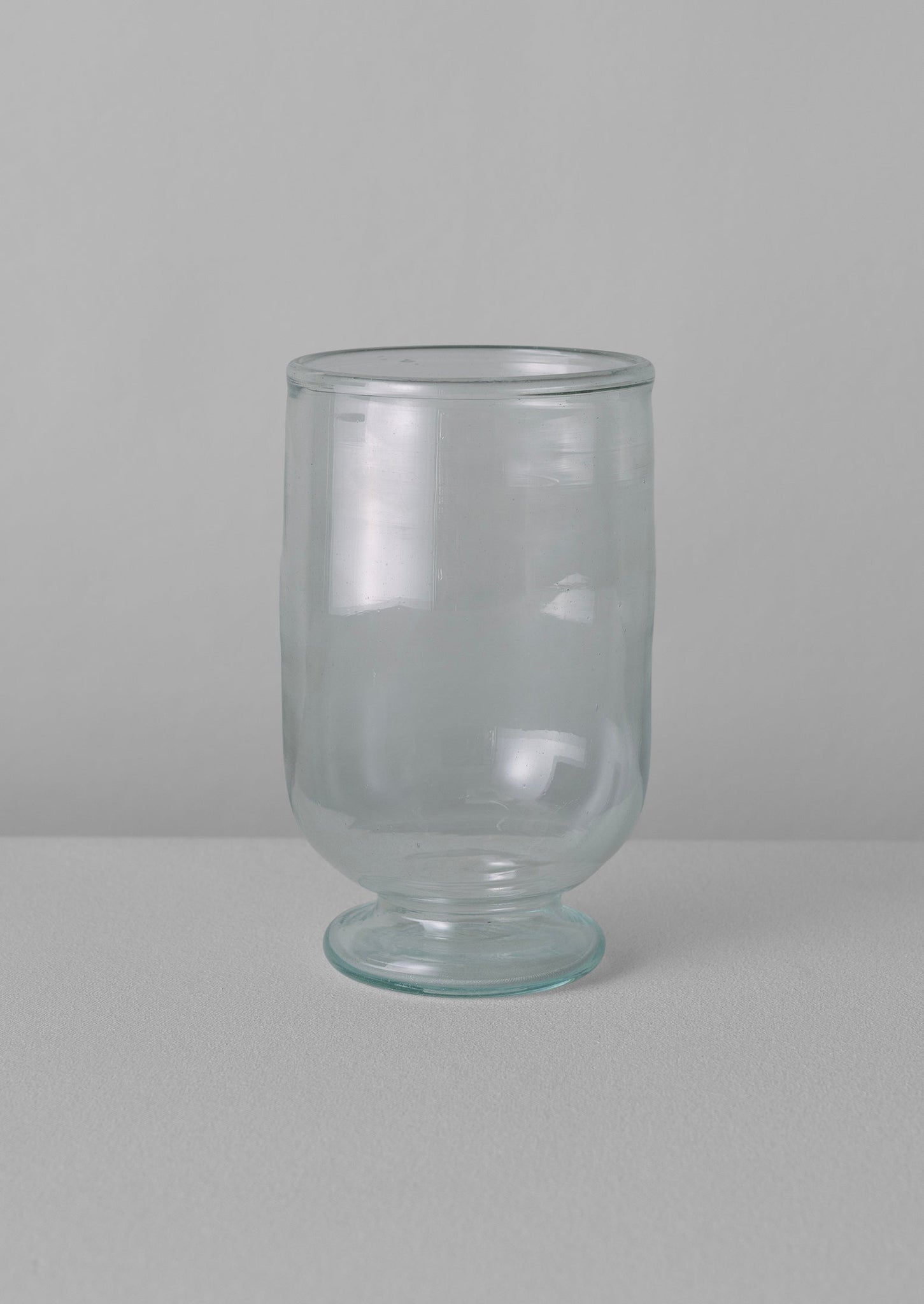 Hand Blown Footed Vase | Clear