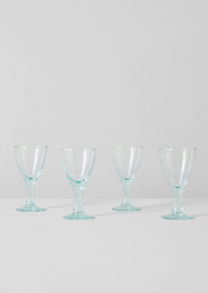 Recycled Bolivian Wine Glasses Set | Clear
