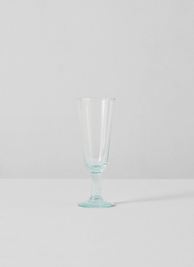 Recycled Bolivian Champagne Glasses Set | Clear