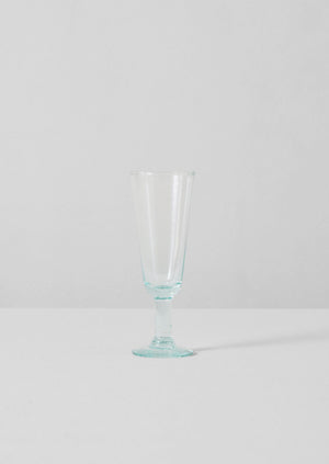 Recycled Bolivian Champagne Glasses Set | Clear