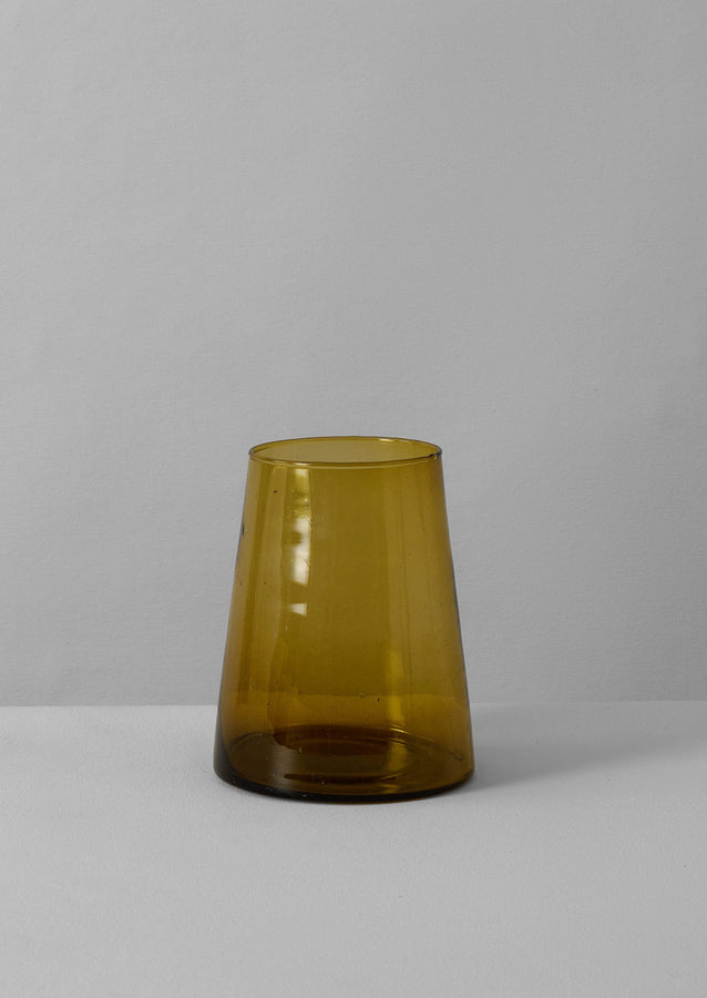 Moroccan Glass Vase | Amber