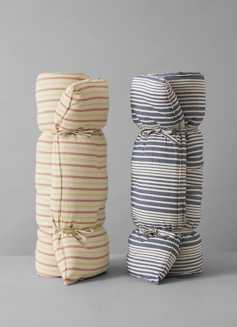 Hand Woven Stripe Summer Mattress | Ecru/Indigo