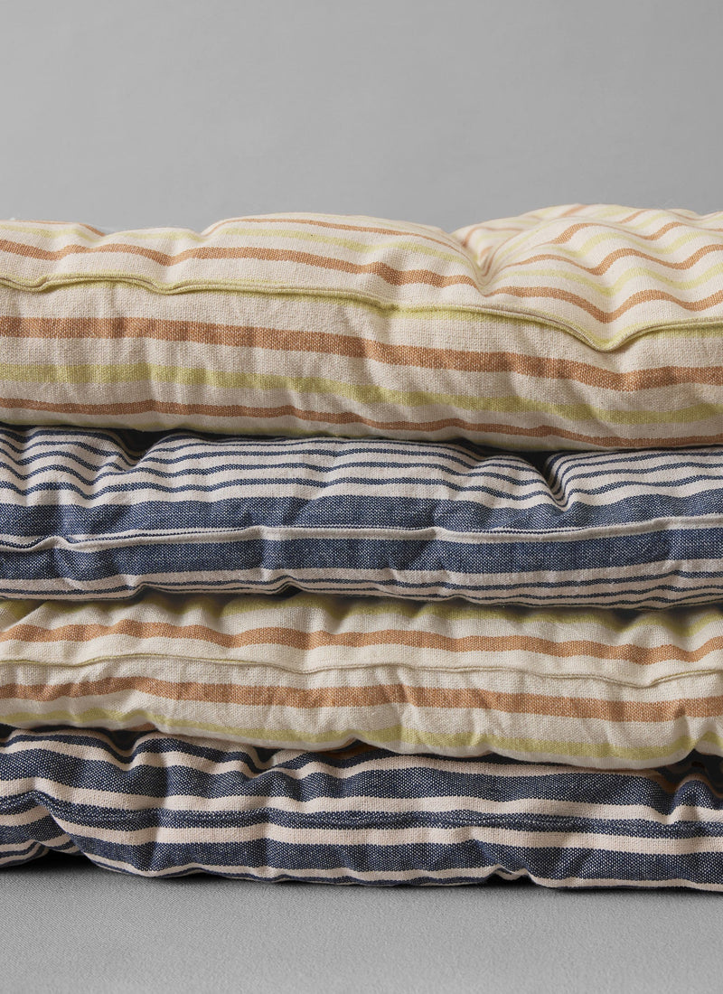 Hand Woven Stripe Summer Mattress | Ecru/Indigo