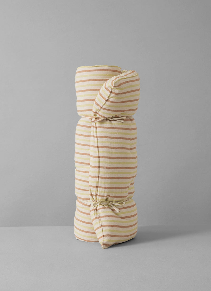 Hand Woven Stripe Summer Mattress | Ecru/Washed Lime