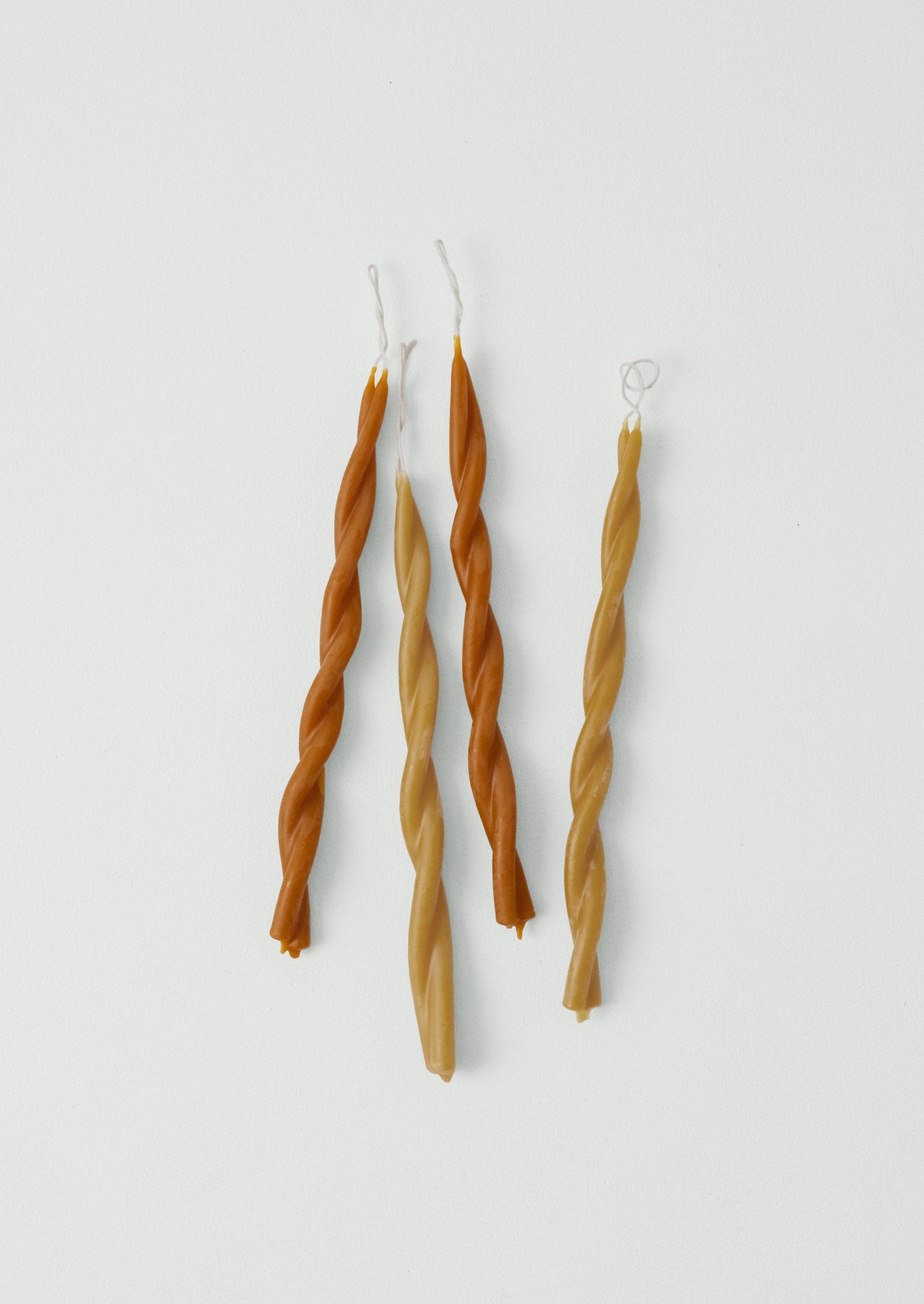 Skar Organics Beeswax Twist Dinner Candle | Paprika