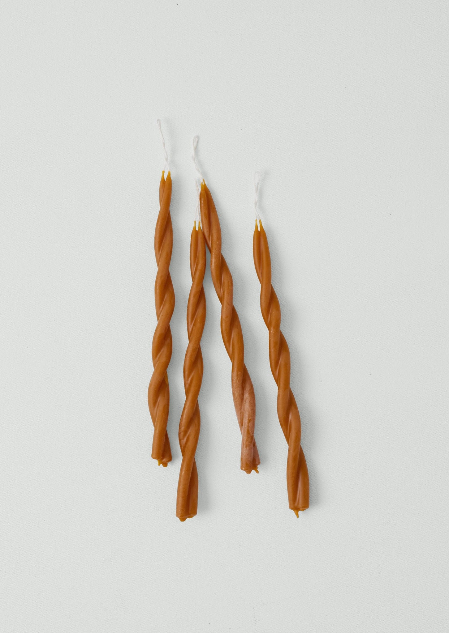 Skar Organics Beeswax Twist Dinner Candle | Paprika