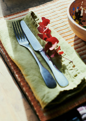 Washed Linen Napkin | Celery