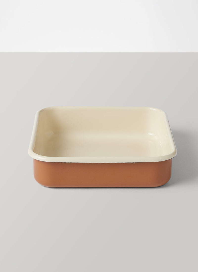 Square Enamel Oven Dish | Cumin/Cream