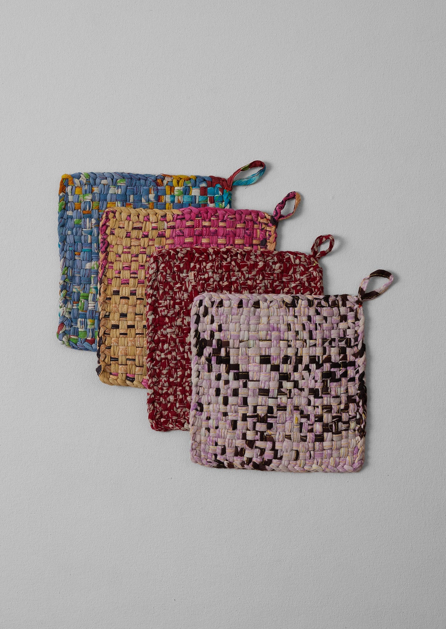 Recycled Fabric Pot Trivet | Multi
