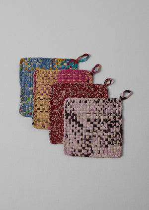 Recycled Fabric Pot Trivet | Multi