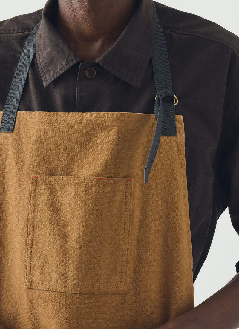 Cotton Canvas Project Apron | Brown Ochre