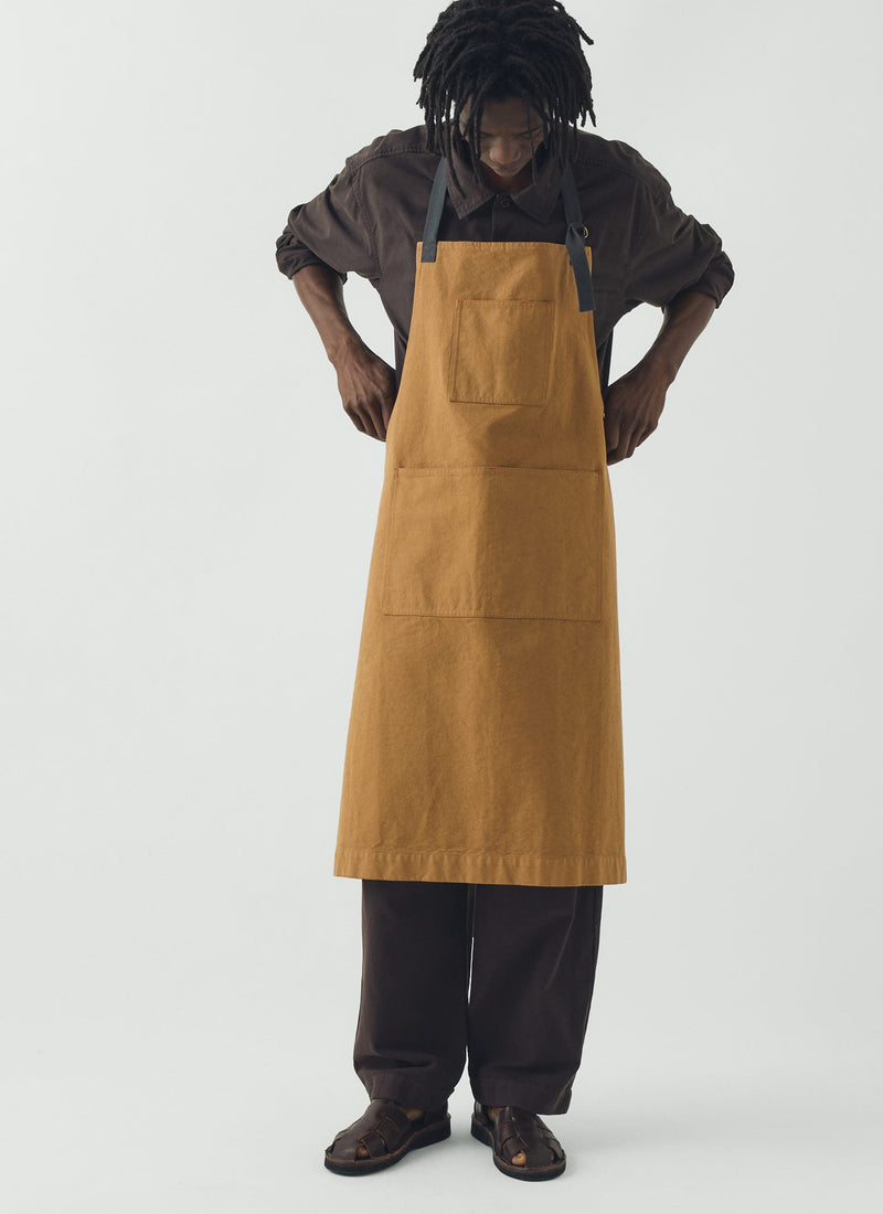 Cotton Canvas Project Apron | Brown Ochre
