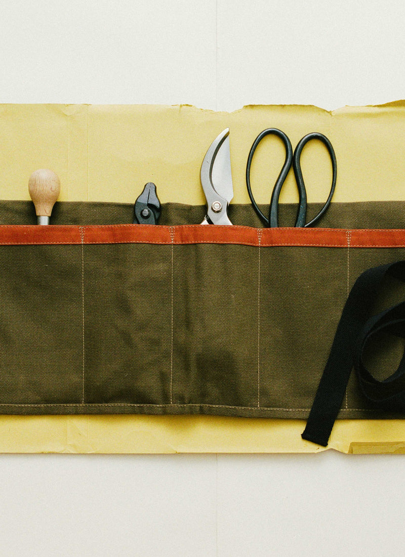 Waxed Canvas Tool Roll | Olive