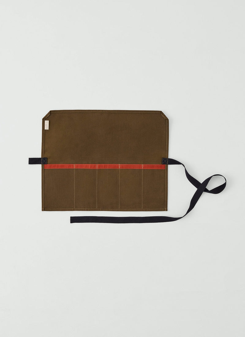 Waxed Canvas Tool Roll | Olive