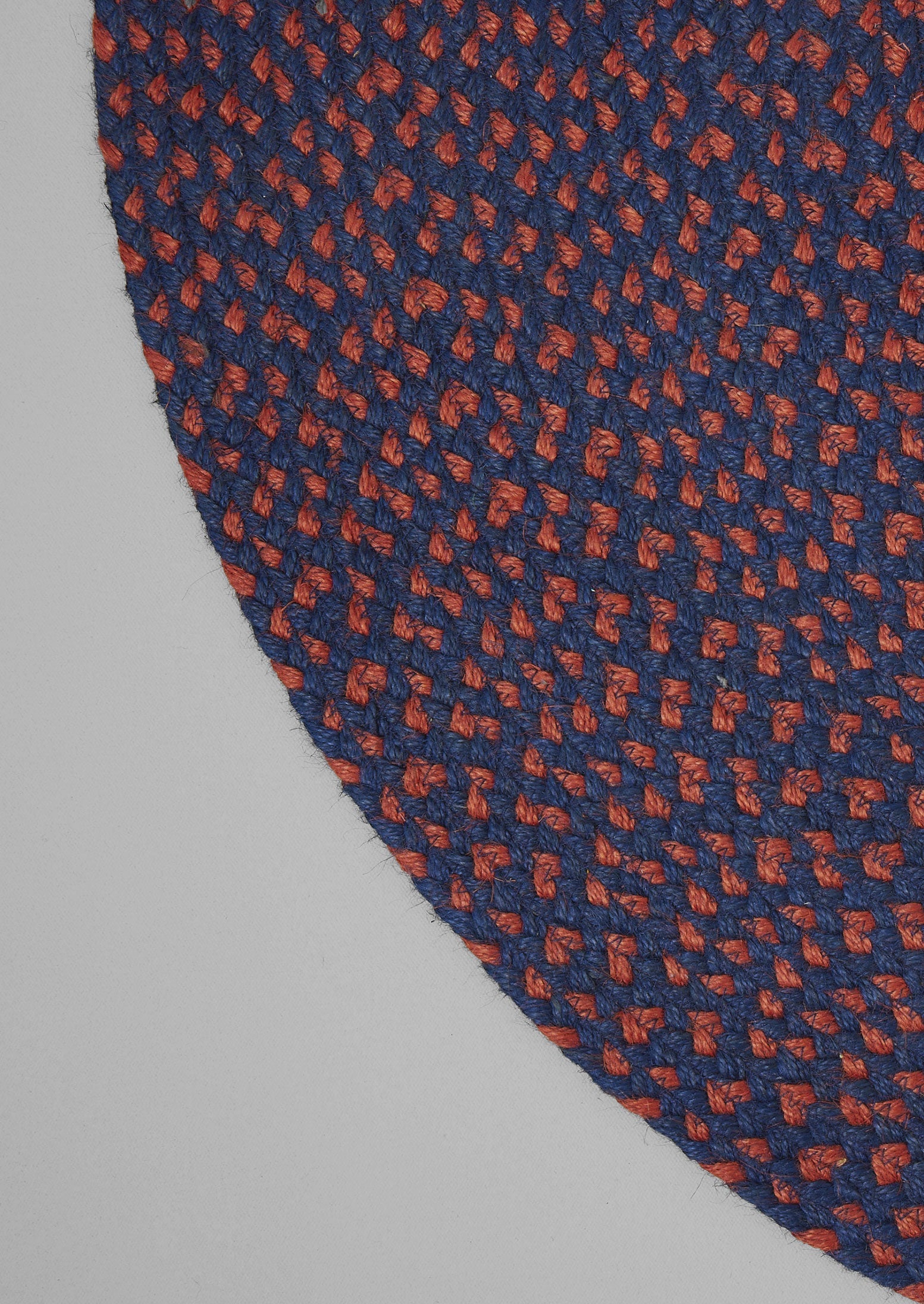 Flecked Organic Jute Braided Rug | Navy/Burnt Orange | TOAST