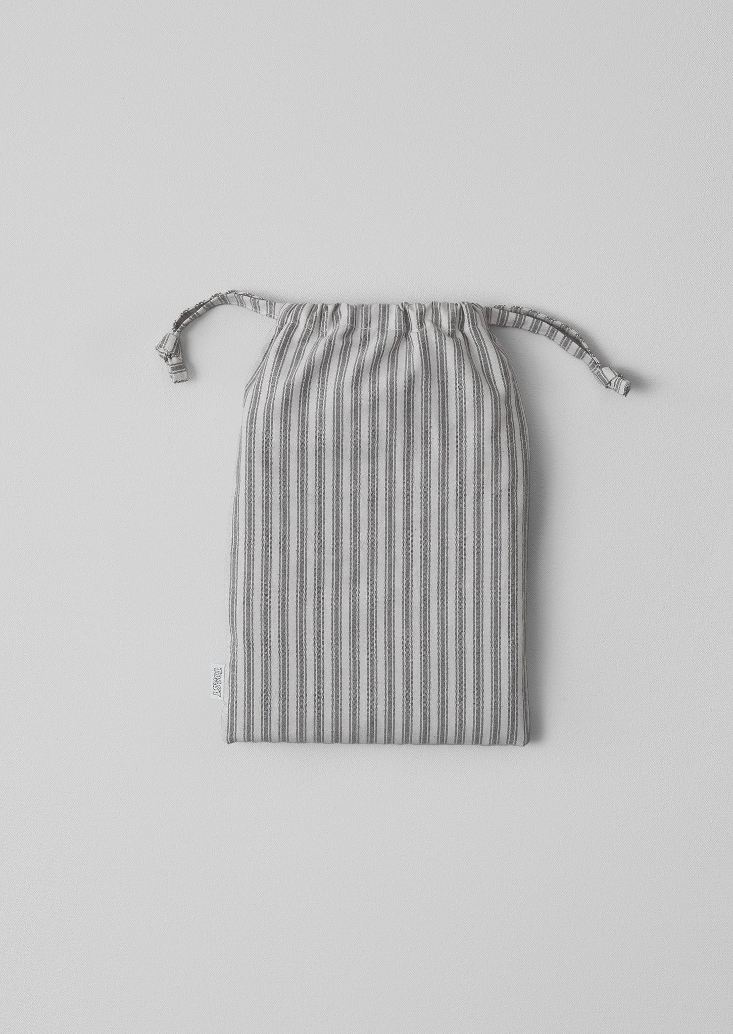 Organic Cotton Ticking Stripe Oxford Pillowcase | Ecru/Graphite