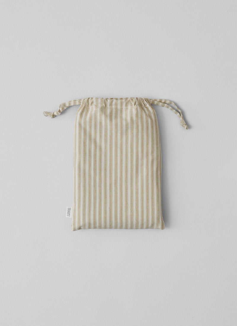 Ticking Stripe Cotton Oxford Pillowcase | Ecru/Straw