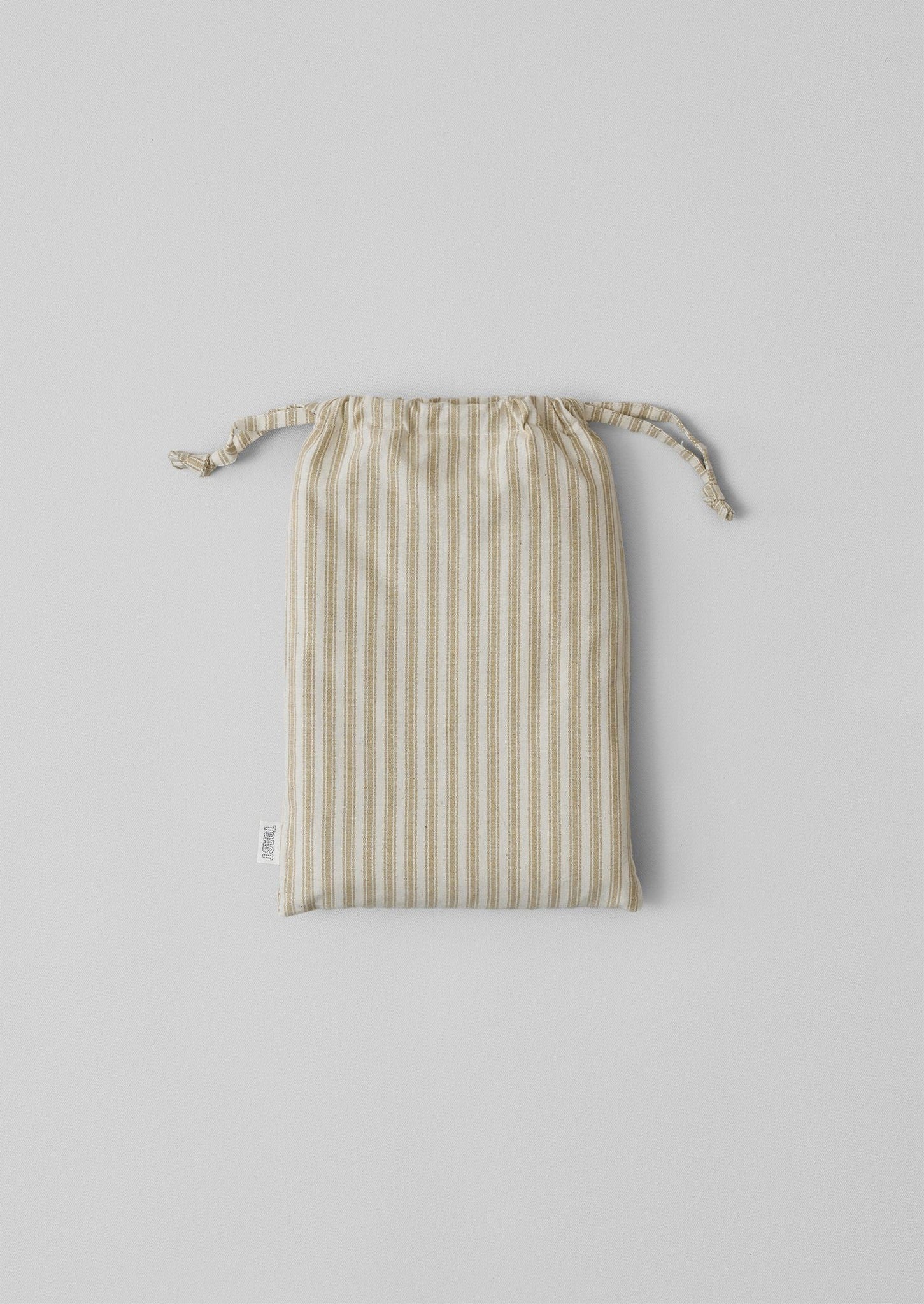 Organic Cotton Ticking Stripe Housewife Pillowcase | Ecru/Straw