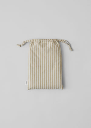 Organic Cotton Ticking Stripe Housewife Pillowcase | Ecru/Straw