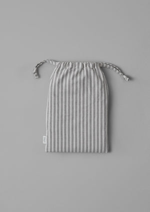 Organic Cotton Ticking Stripe Housewife Pillowcase | Ecru/Graphite