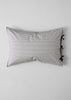 Organic Cotton Pyjama Stripe Housewife Pillowcase | Navy/Ecru