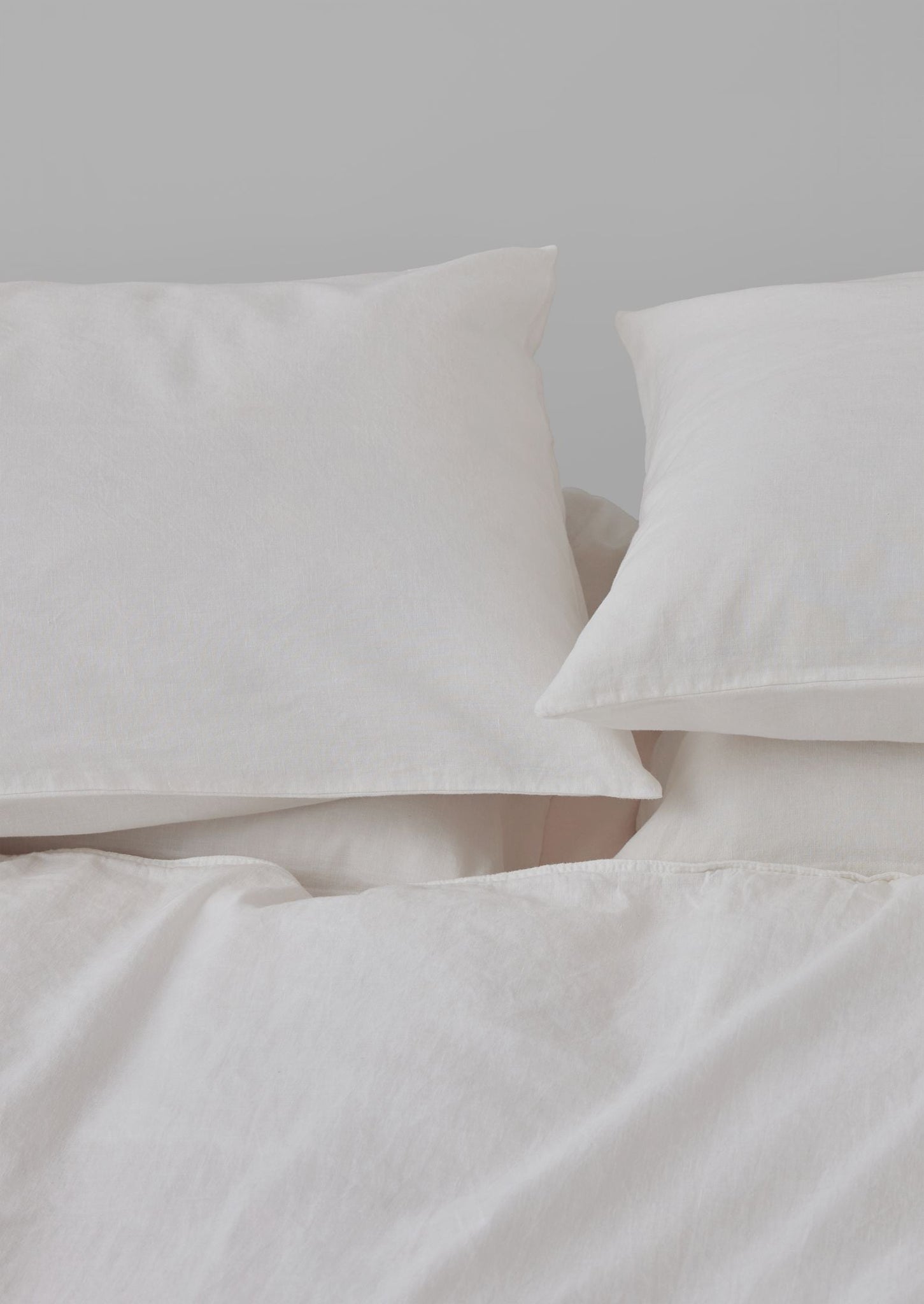 Washed Linen Cotton Housewife Pillowcase Set | Ecru