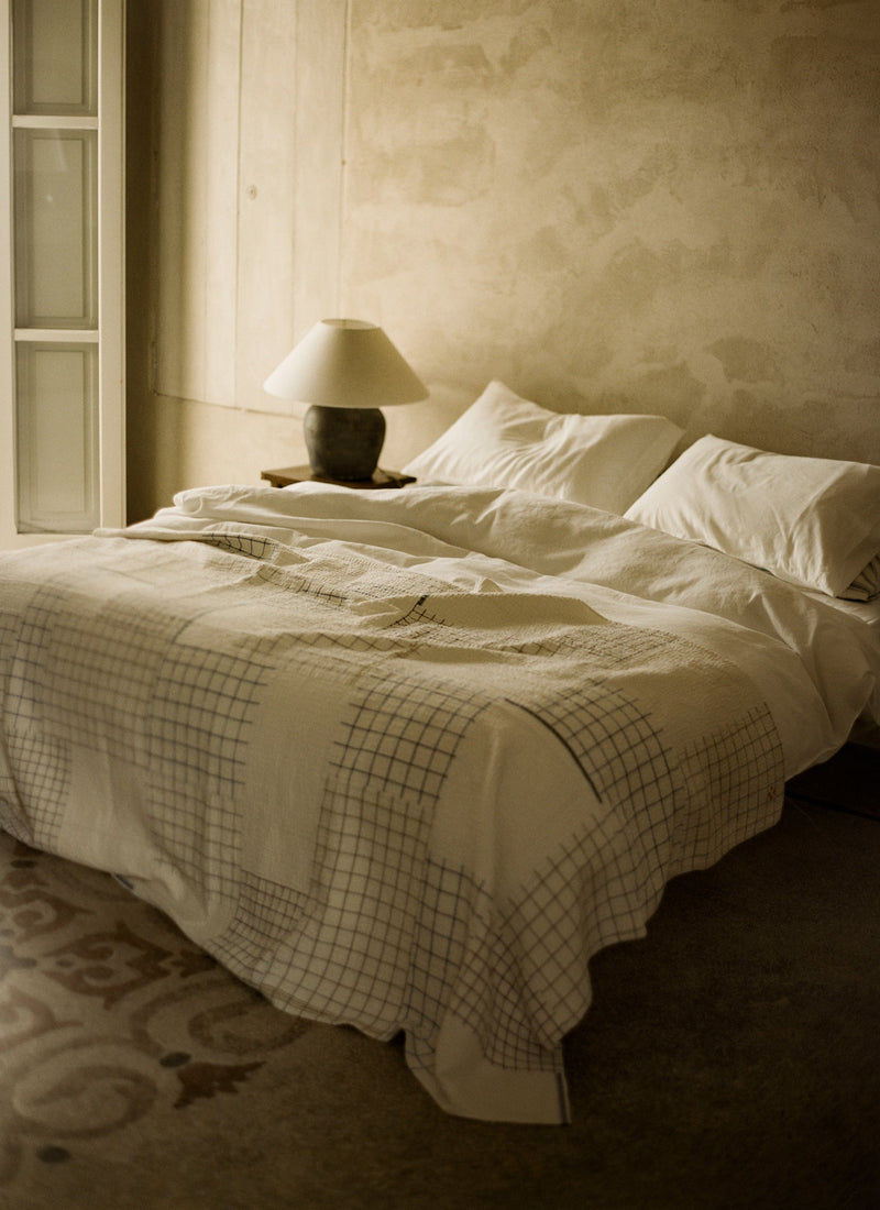 Washed Linen Cotton Housewife Pillowcase Set | Ecru