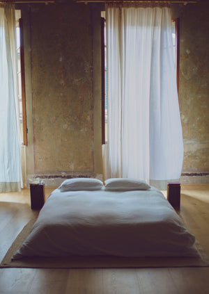 Washed Linen Cotton Housewife Pillowcase Set | Ecru