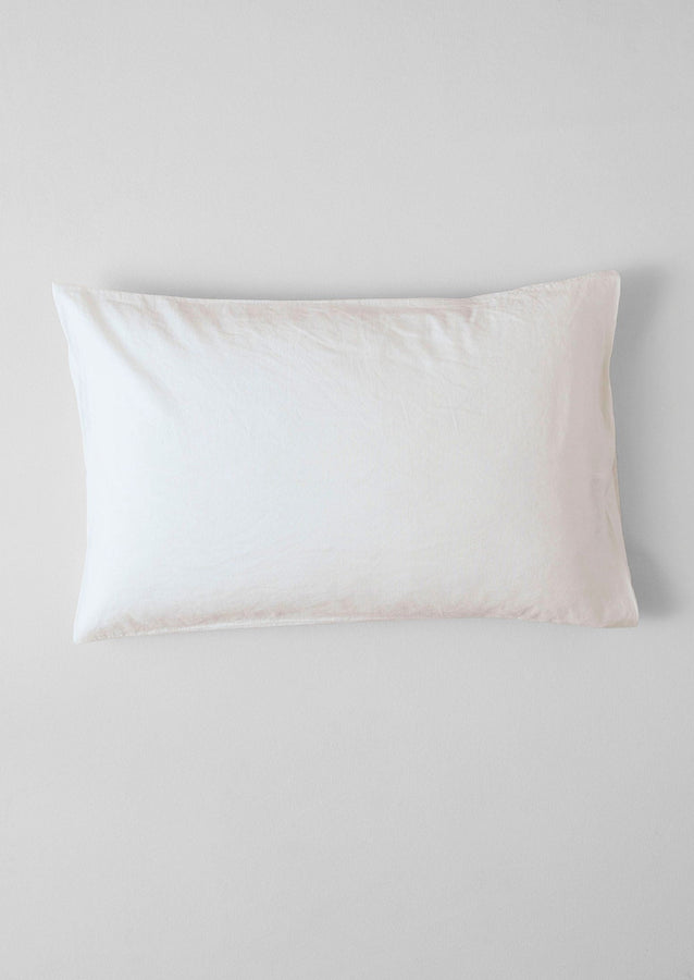 Washed Linen Cotton Housewife Pillowcase Set | Ecru