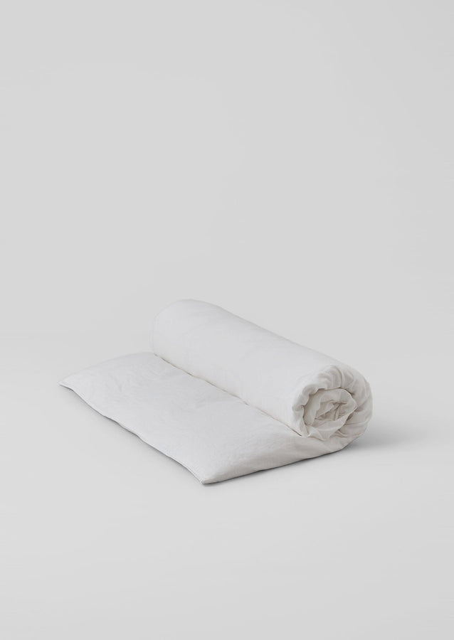 Washed Linen Cotton Duvet Cover | Ecru