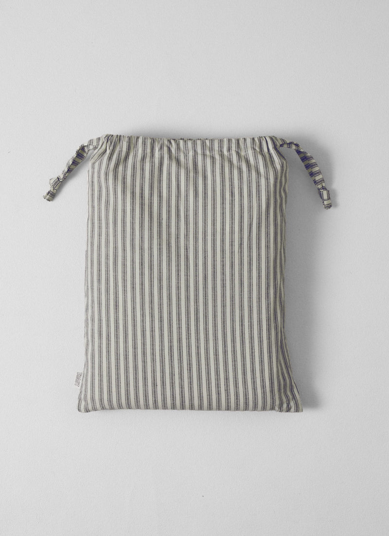 Organic Cotton Ticking Stripe King Duvet Cover | Ecru/Graphite