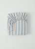 Fjord Flannel Stripe Cotton Fitted Sheet | Washed Blue/Ecru