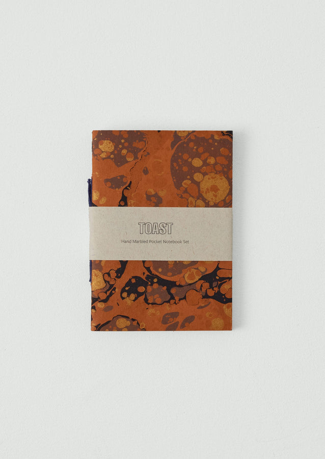 Hand Marbled Pocket Notebook Set | Multi