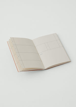 Hand Marbled Weekly Planner | Apricot/Soft Blue