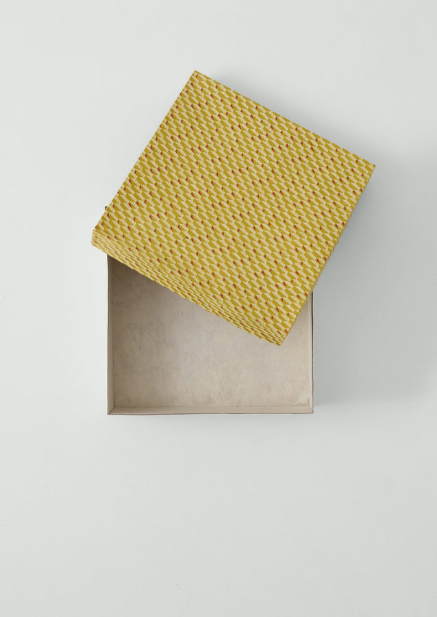 Lokta Paper Gift Box | Ochre/Ecru