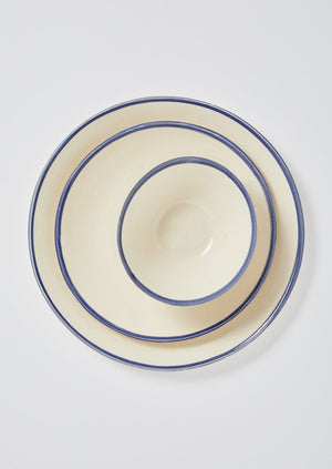 Wonki Ware Side Plate | Natural/Blue