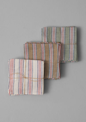 Hand Woven Stripe Napkin Set | Ochre