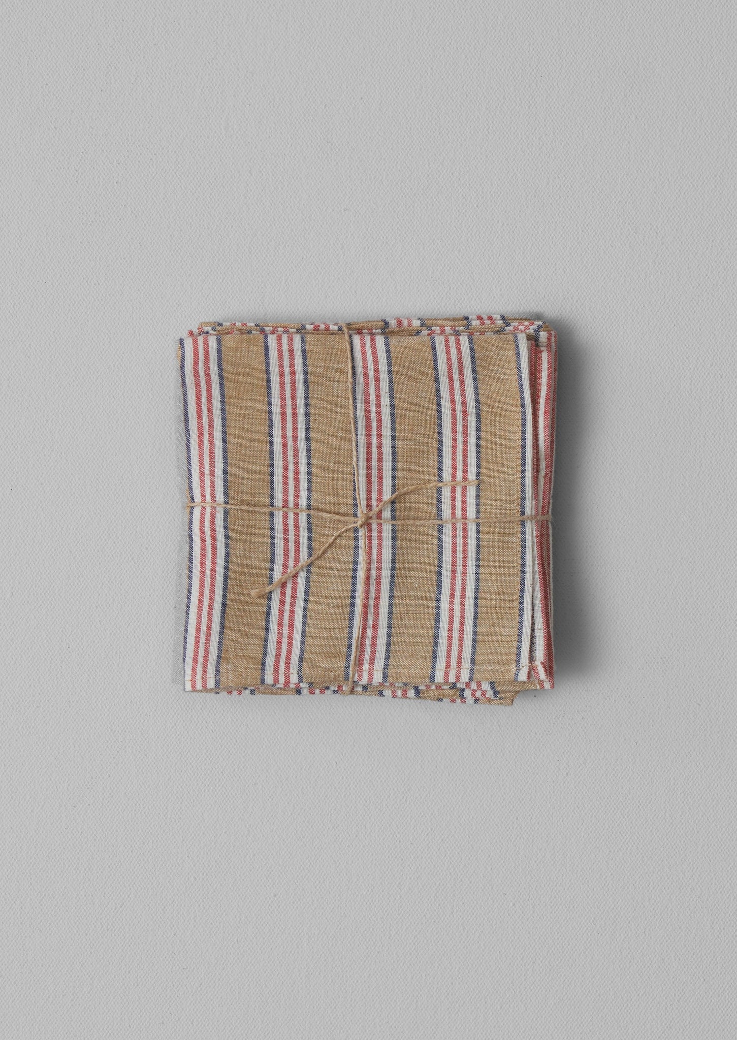 Hand Woven Stripe Napkin Set | Ochre