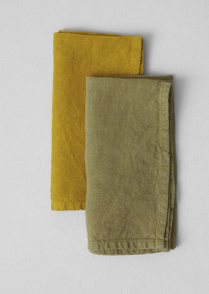 Washed Linen Napkin | Ochre