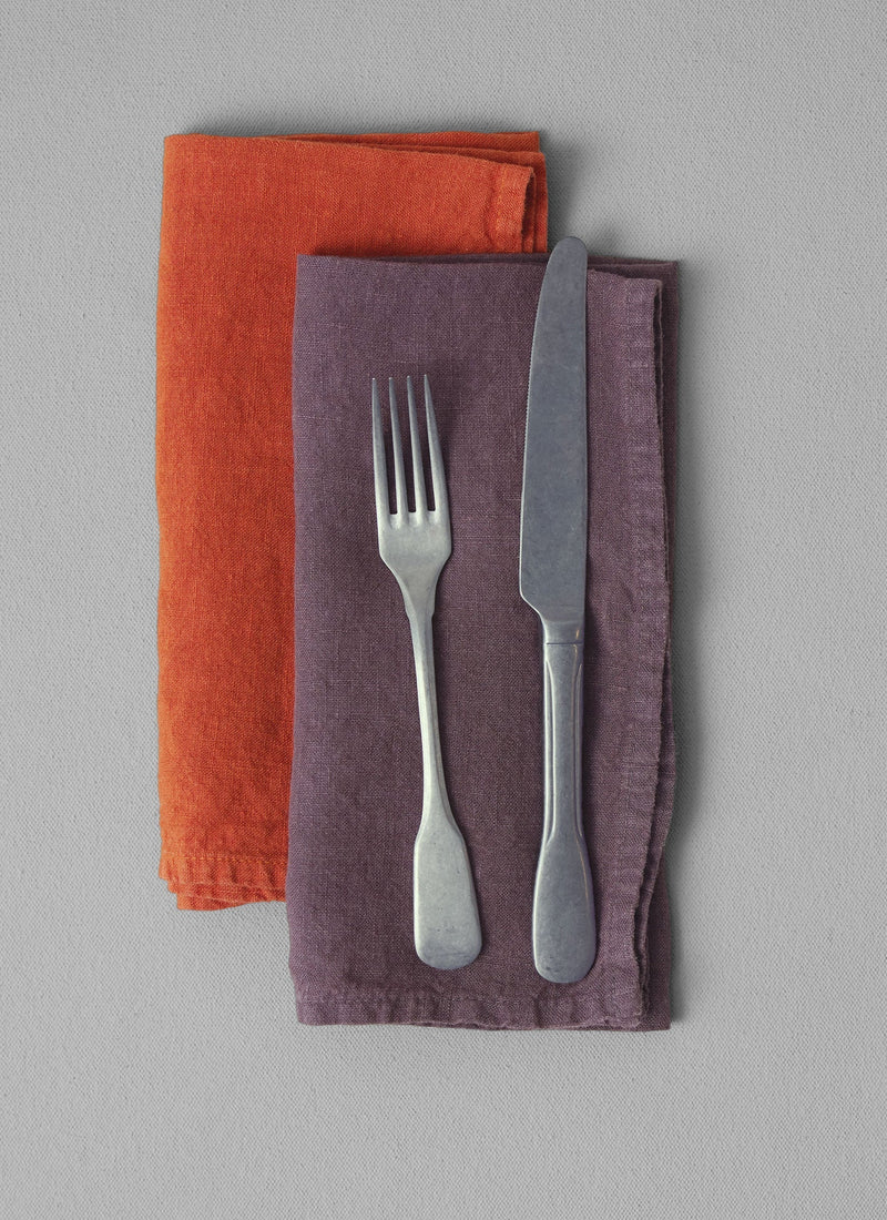 Washed Linen Napkin | Dark Hellebore
